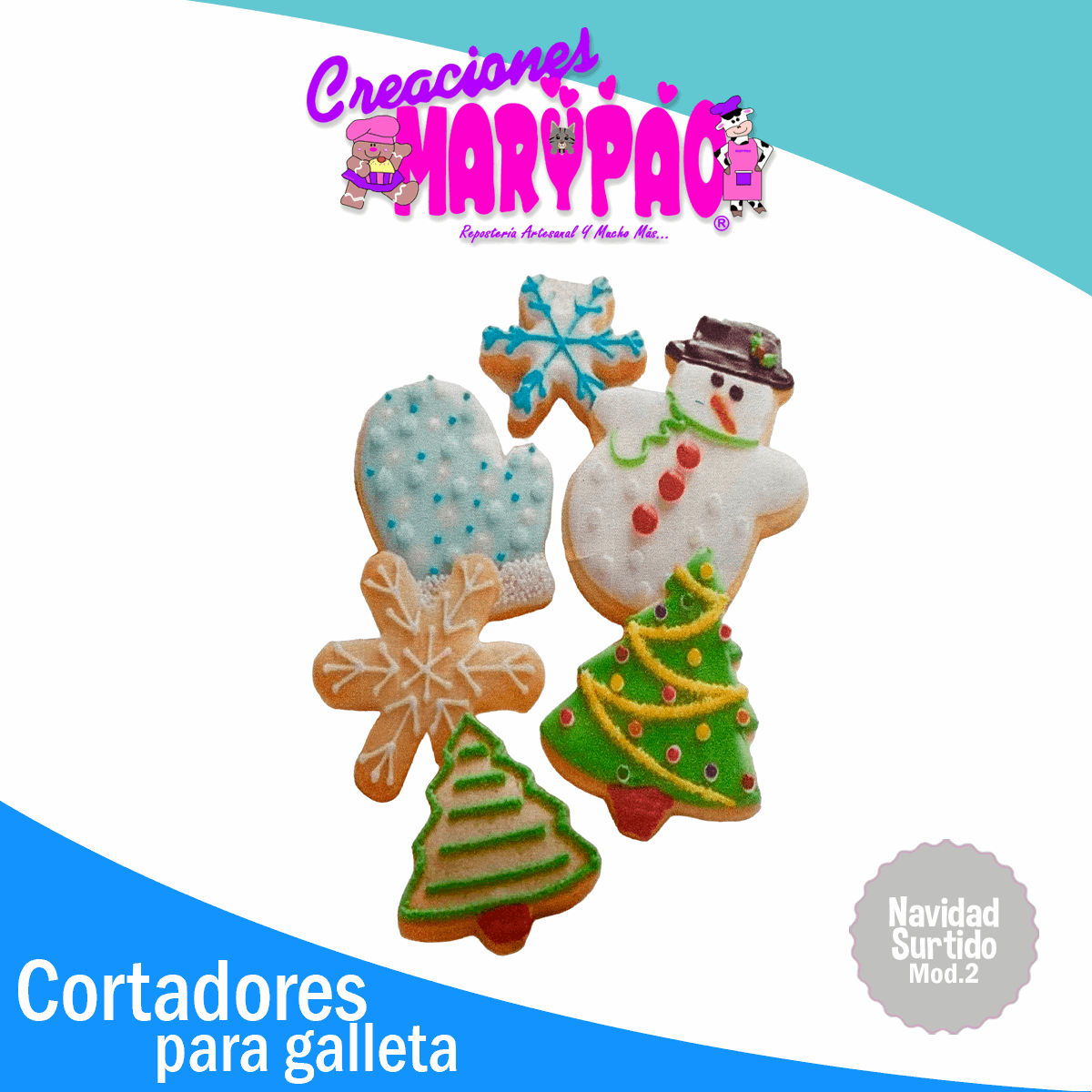 Cortadores Galletas Navidad Mod 2