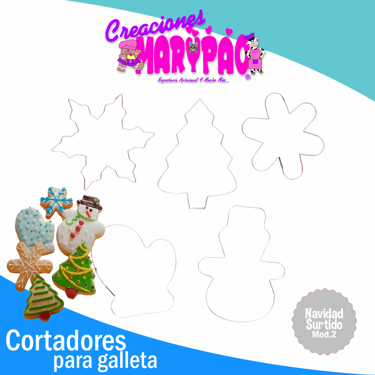 Cortadores Galletas Navidad Mod 2