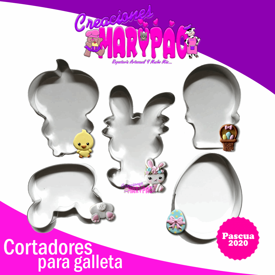 Cortadores Para Galletas Pascua 2020 - Creaciones Marypao