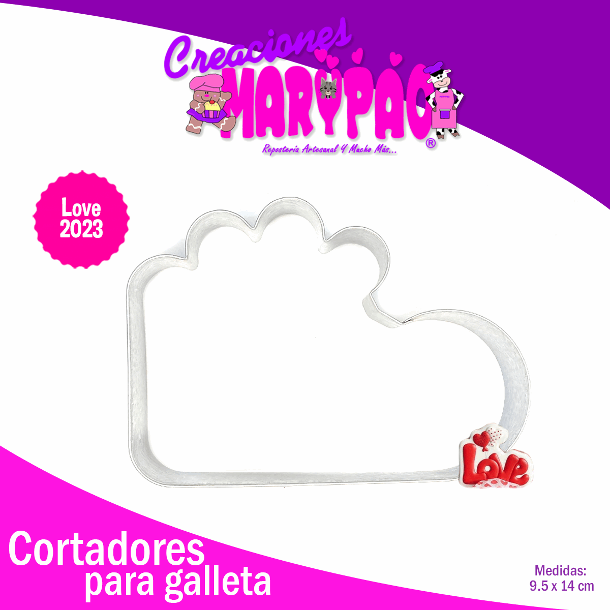 Cortador De Galletas Love 14 de Febrero