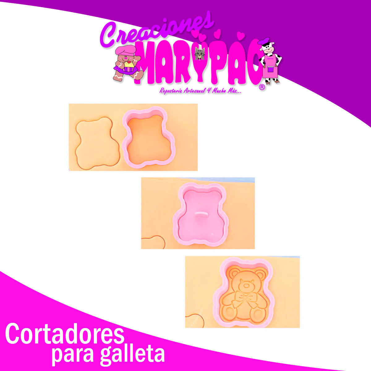 Cortadores De Galletas Baby Shower Texturizadores