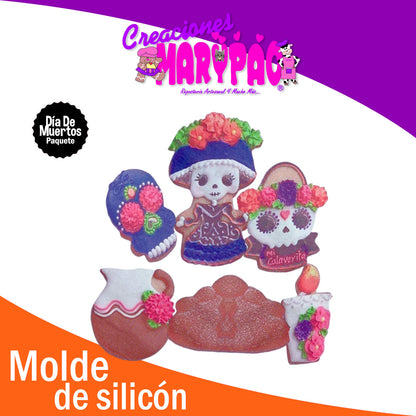 Cortadores De Galletas Día de Muertos Ofrenda Catrina 6 Pzas