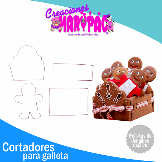 Cortadores de Galletas Caja de jengibre 3D