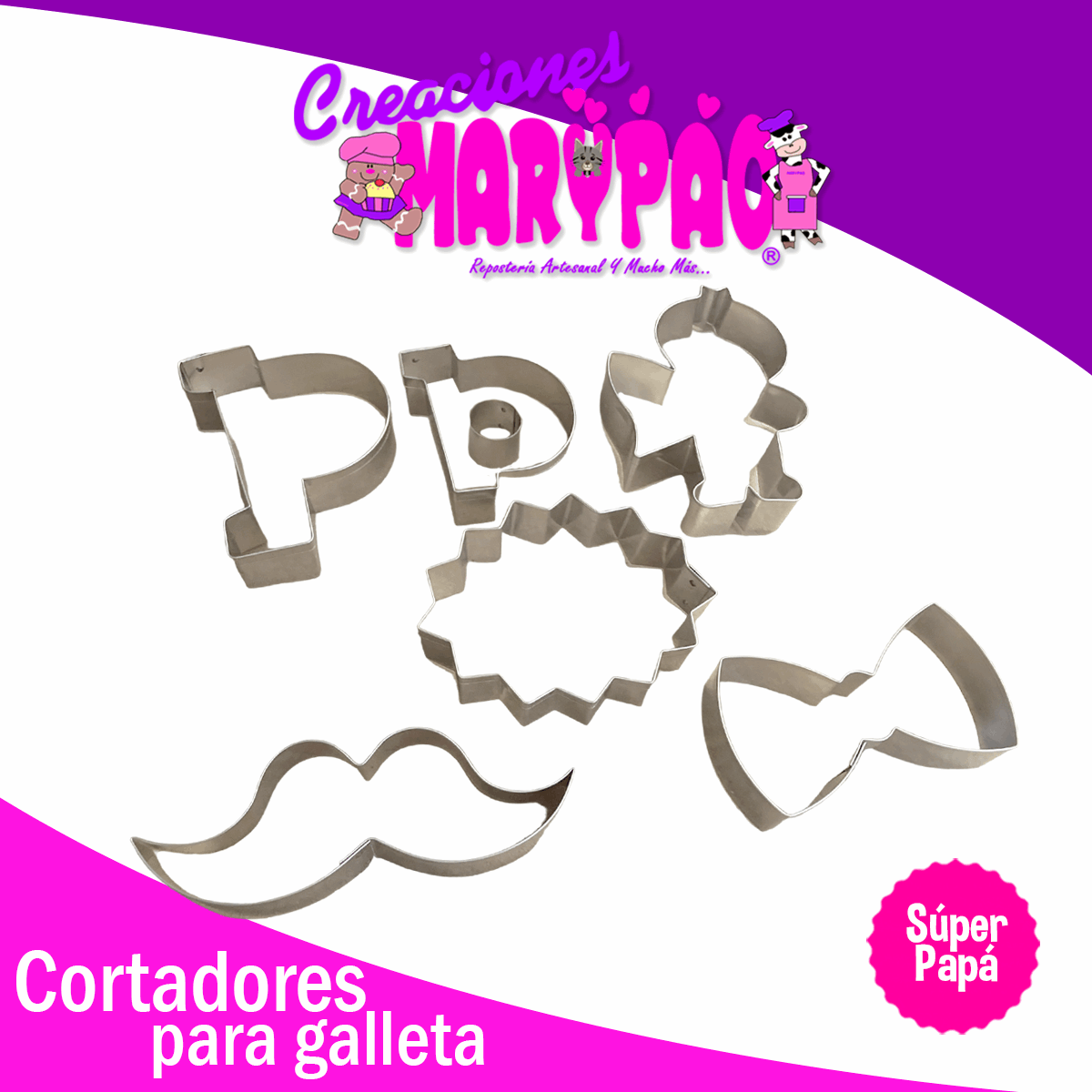 Cortadores De Galleta Día Del Padre Súper Papá