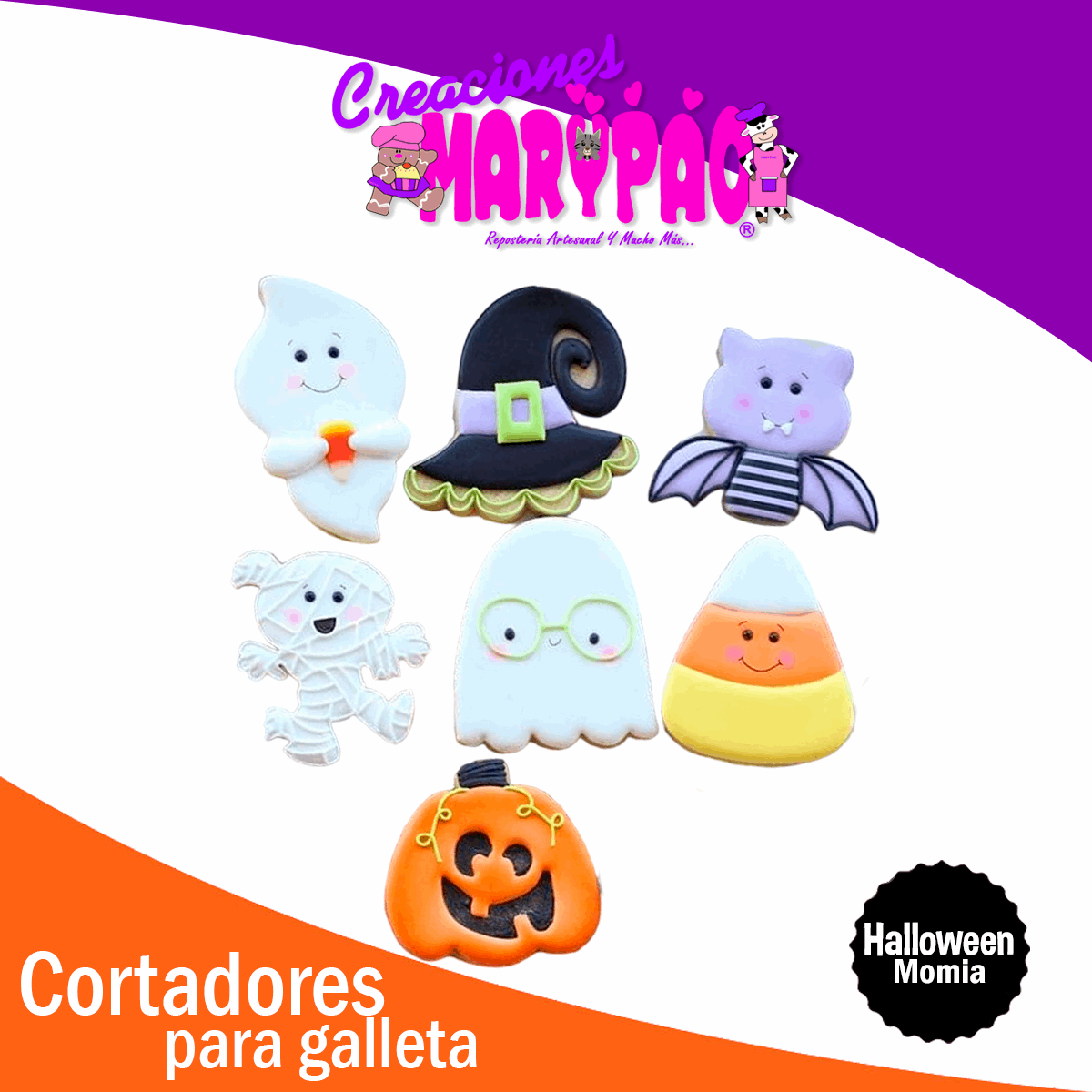 Cortadores De Galletas Halloween Paquete Momia