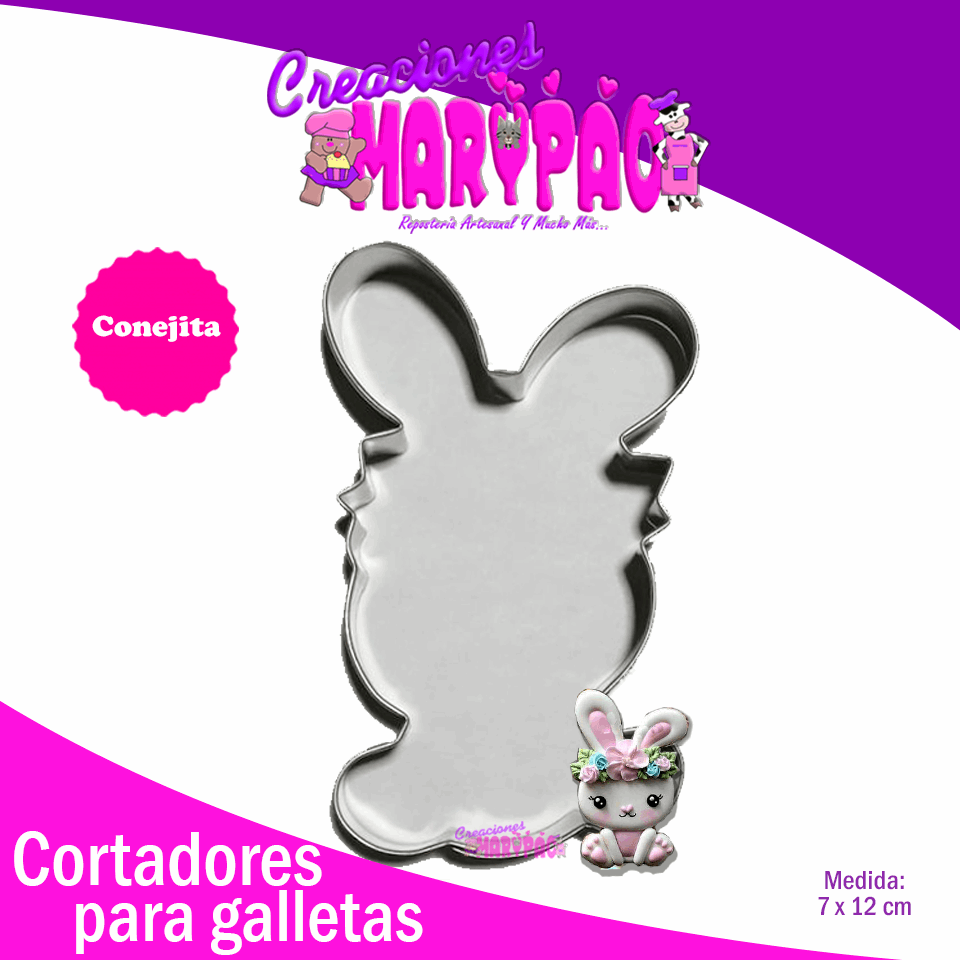 Cortador De Galleta Conejita Pascua - Creaciones Marypao