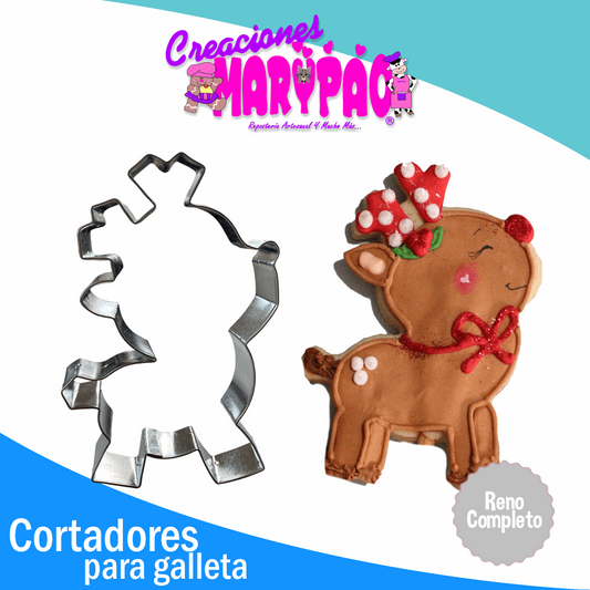 Cortador De Galleta  Reno Completo Navidad