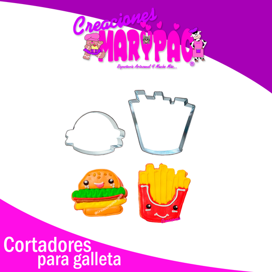 Cortador De Galleta Hamburguesa y Papas