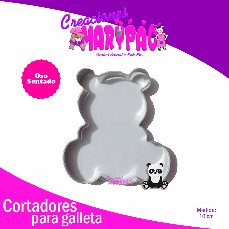 Cortador De Galleta Oso Sentado - Creaciones Marypao