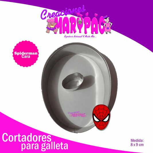 Cortador de Galleta Cara Superhéroe Araña - Creaciones Marypao