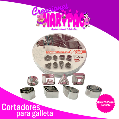 Paquete de Cortadores Minis 24 Piezas