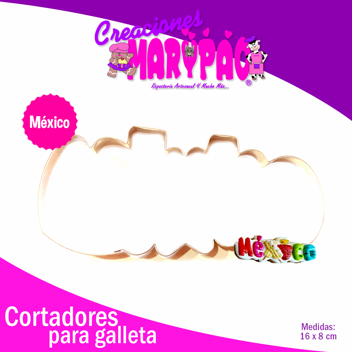 Cortador De Galleta Mexico Fiestas Patrias