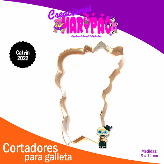 Cortador Para Galletas Decoradas Catrin 2022 Dia Muertos