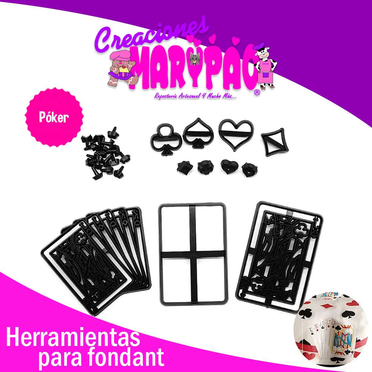 Cortadores Poker Papá Fondant 11 Piezas Galletas