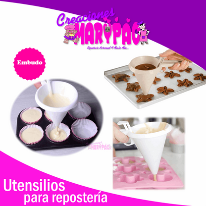 Dispensador Para Cupcakes Pasteles Embudo Repostería