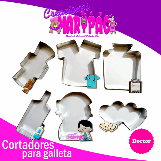 Cortadores Para Galletas Doctor - Creaciones Marypao