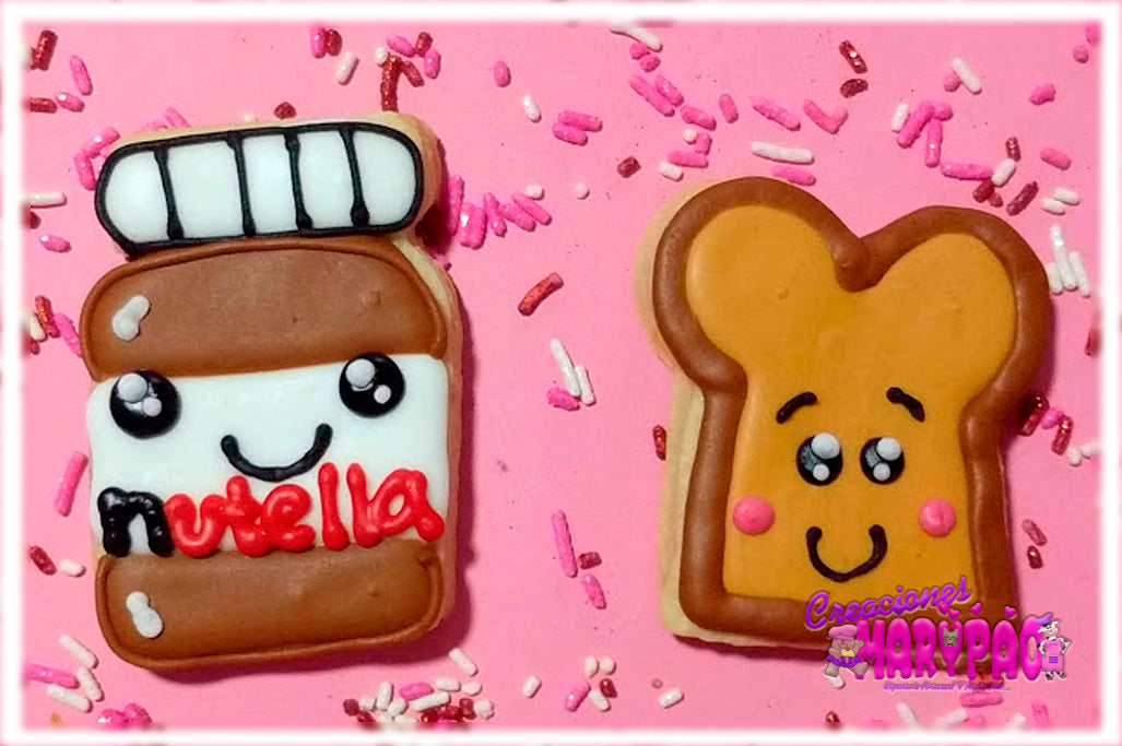 Cortador De Galletas Decoradas Pan y Nutella Pareja