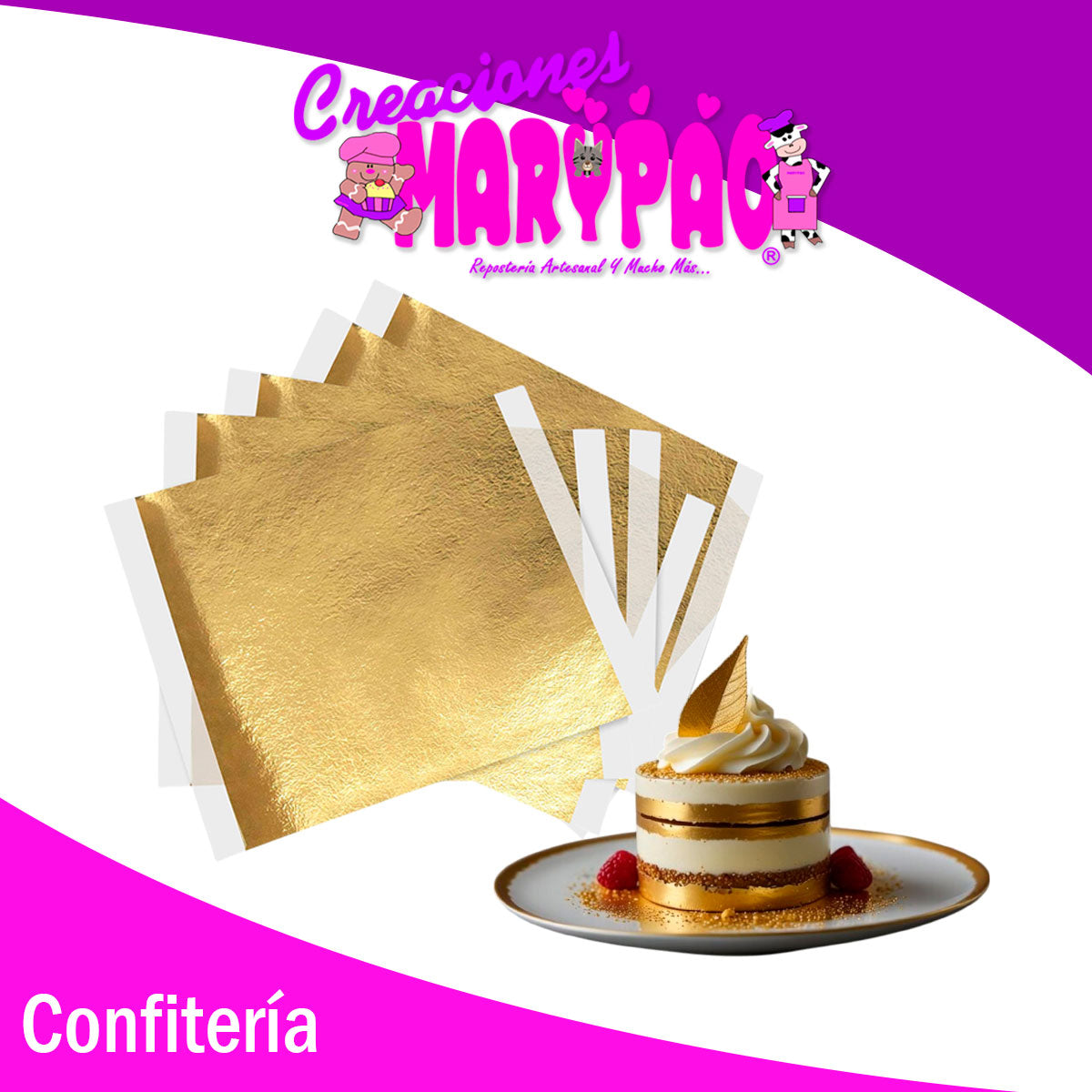 Hoja De Oro 24K Comestible Pack 5 Piezas