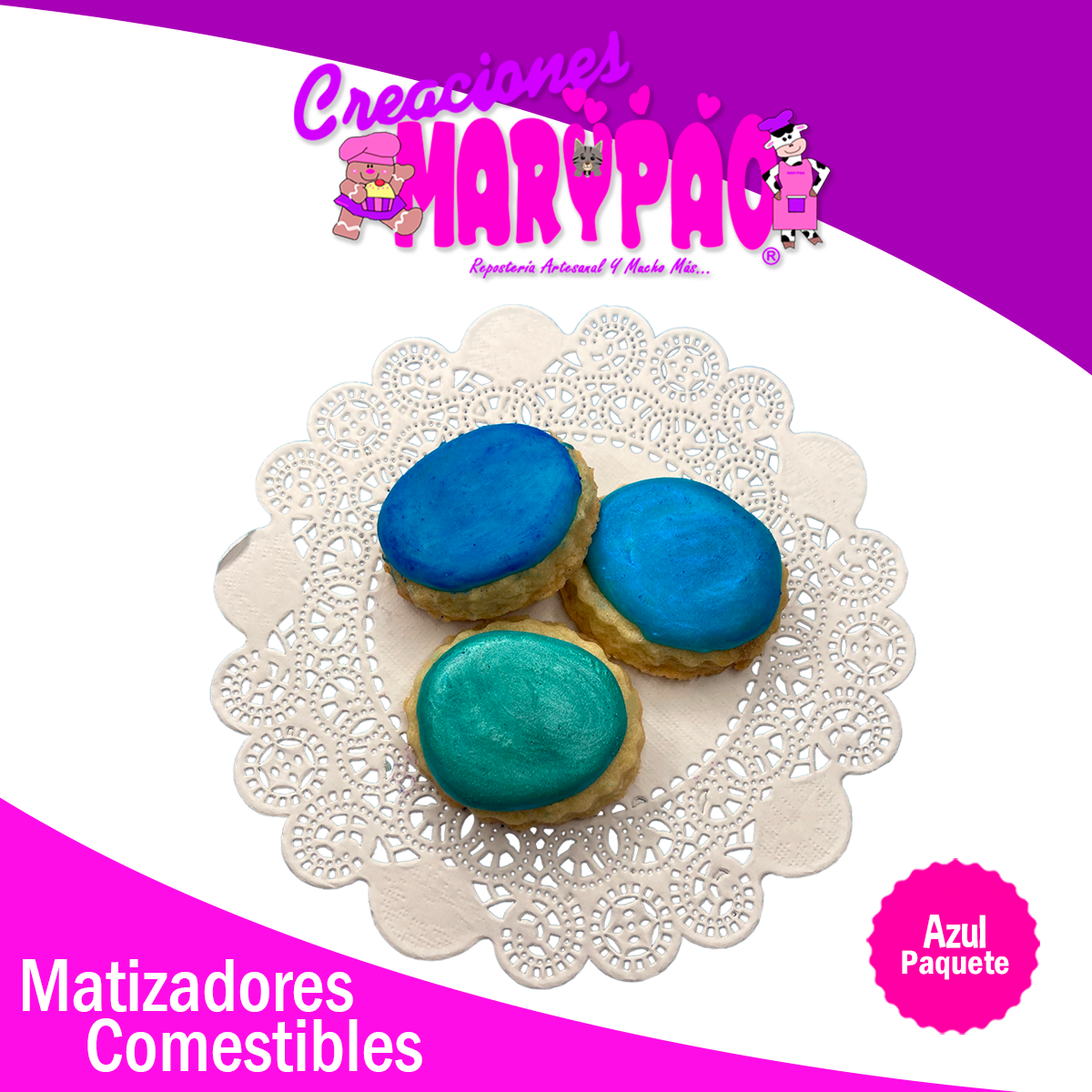 Kit Matizadores Comestibles Azul