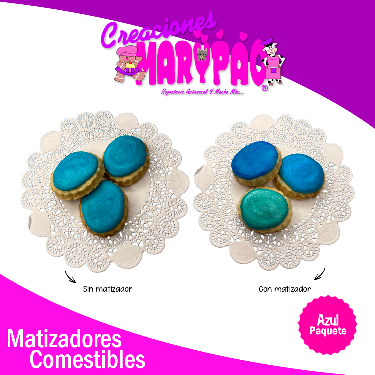 Kit Matizadores Comestibles Azul