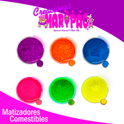 Matizadores Comestibles Neón Fluorescentes