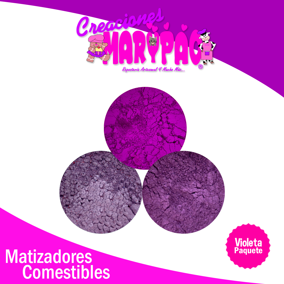 Kit Matizadores Comestibles Violeta