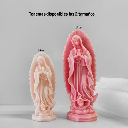 Molde De Silicón Virgen de Guadalupe Velas 10 cm