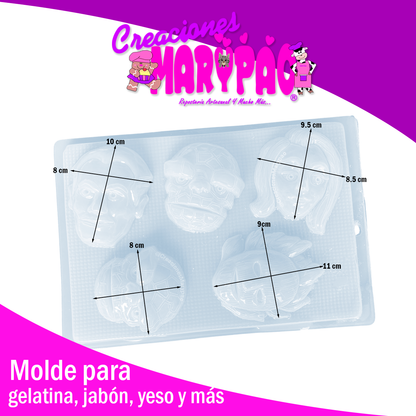 🦸‍♂️ Molde Los 4 Fantásticos Gelatinas, Yesitos y Más💥✨