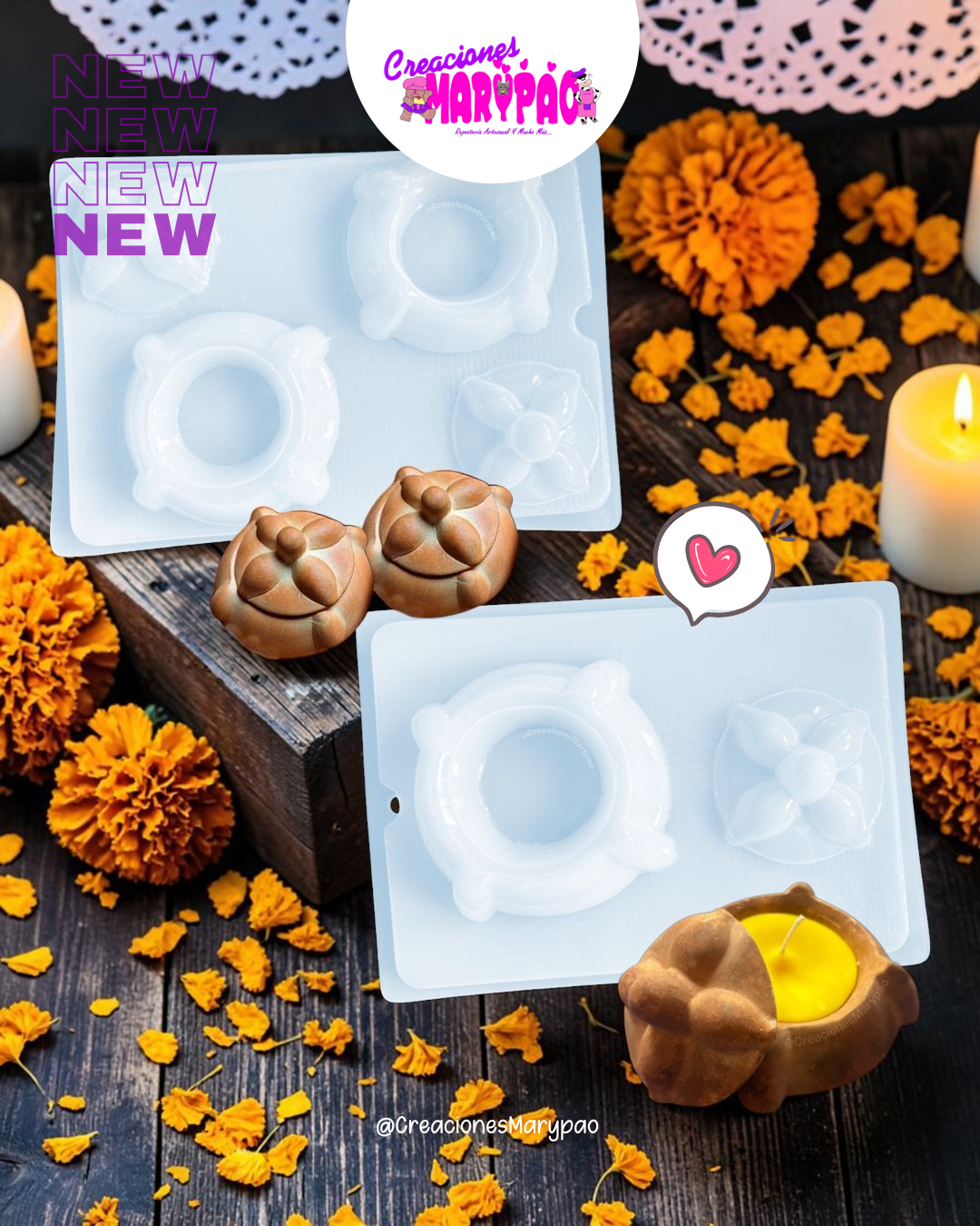 Molde Alhajero Pan de Muerto Grande🧡