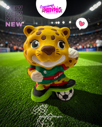 Molde Para Alcancías de Yeso Mundial 2026 Mascotas Jaguar🐆