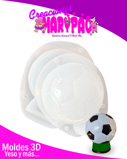 ⚽Molde para Alcancías Balón Fútbol Grande 21 cm ✨