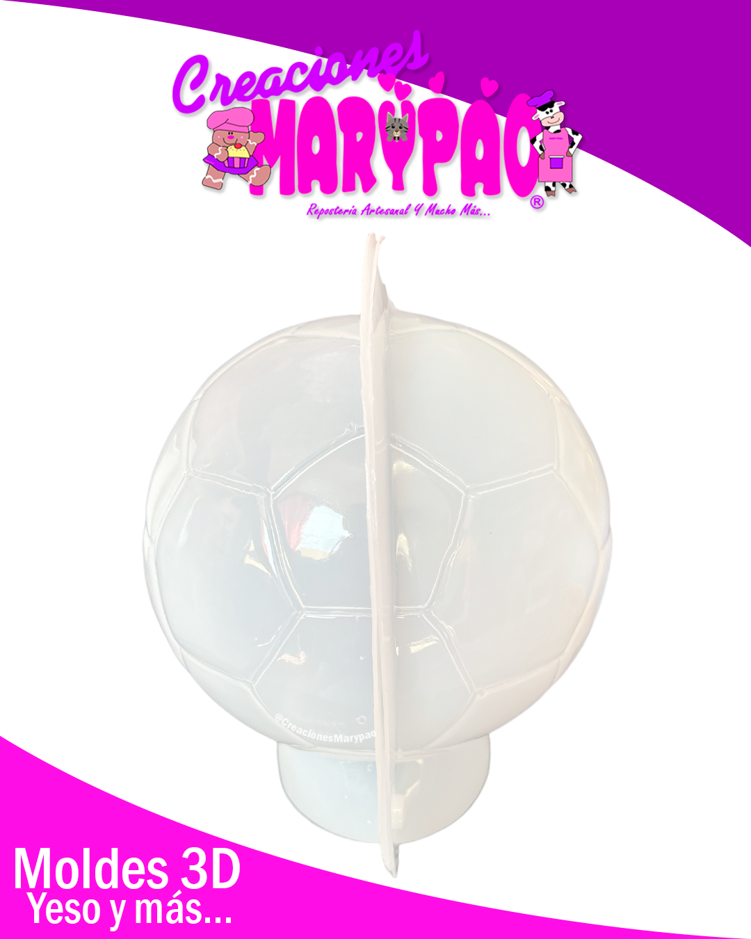 ⚽Molde para Alcancías Balón Fútbol Grande 21 cm ✨