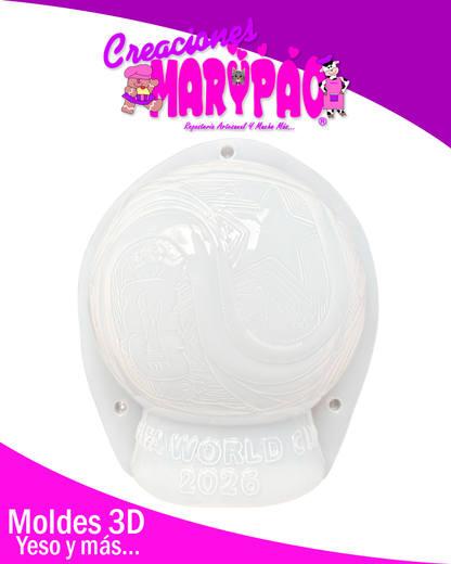 ⚽✨ Molde para Alcancías Balón Fútbol  Mundial – Tamaño Grande 23 cm ✨