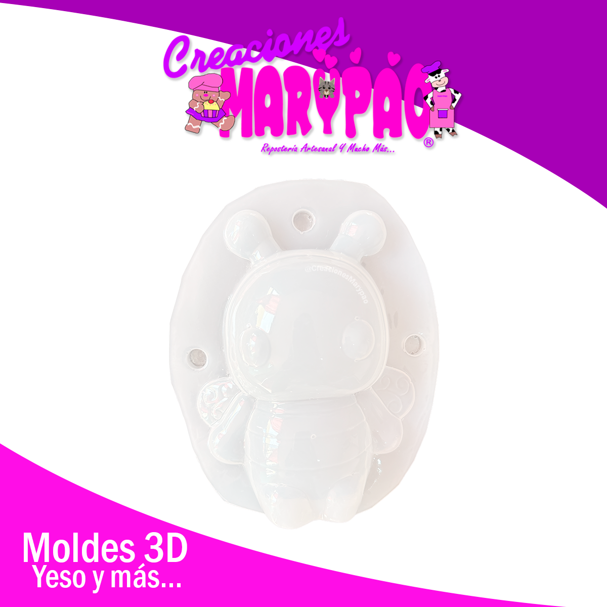 Molde Para Alcancía de Yeso Abejita 🐝