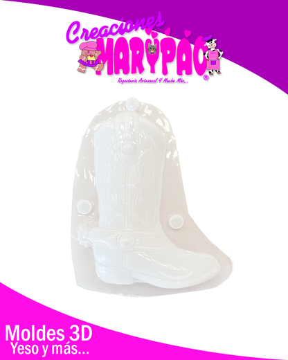 Molde Para Alcancía de Yeso Bota Vaquera 🤠*Nuevo Diseño*