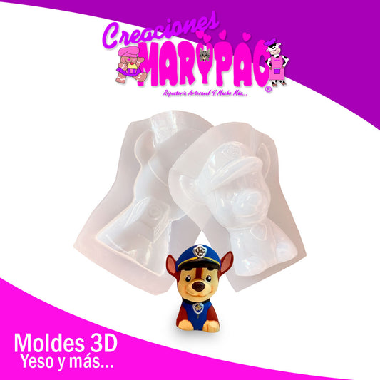 Molde Para Alcancía de Yeso Paw Patrol Chase Personajes