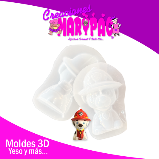 Molde Para Alcancía de Yeso Paw Patrol Marshall Personajes