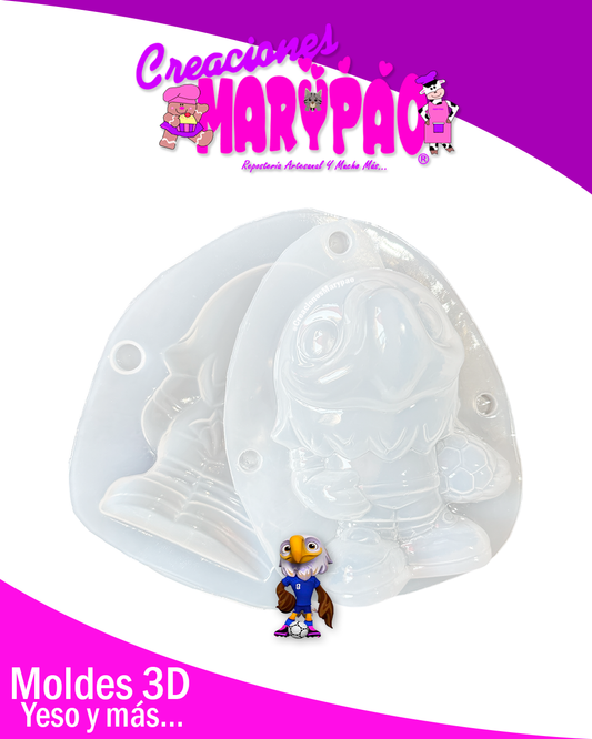 Molde Para Alcancías de Yeso Mundial 2026 Mascotas Águila 🦅