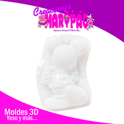 Molde Para Alcancía de Yeso Mickey (Nuevo diseño mejorado, 32 cm) 🎉