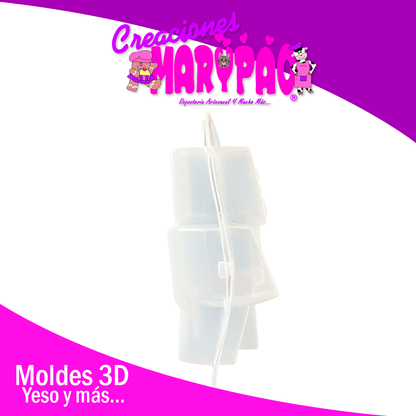 🟩 Molde de Polietileno – Alcancía Minecraft (21 cm) ⛏️🎮