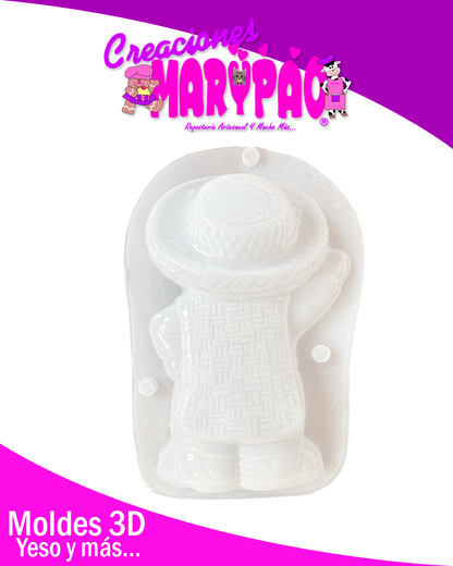 Molde Para Alcancía de Yeso Muñeca Lele y Panchito 💚🤍❤️
