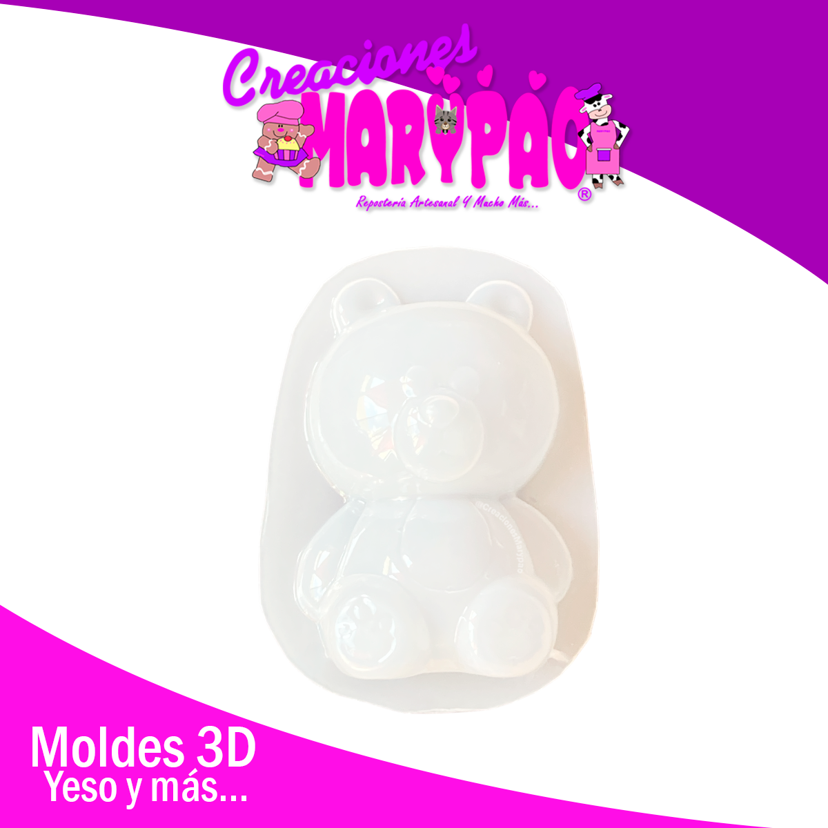 Molde Para Alcancía de Yeso Osito Baby🧸