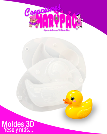 🐥 Molde para Alcancía de Patito – Ideal para Baby Shower 💛