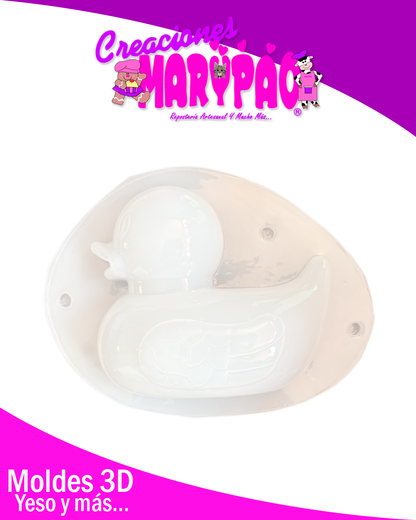 🐥 Molde para Alcancía de Patito – Ideal para Baby Shower 💛