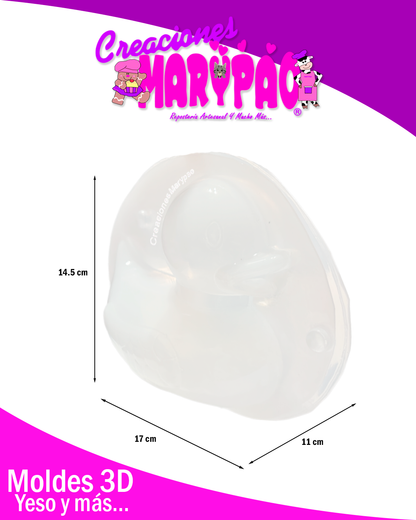 🐥 Molde para Alcancía de Patito – Ideal para Baby Shower 💛