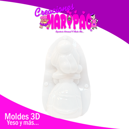 Molde Para Alcancías de Yeso Princesa Bella 🌹👑 GRAN TAMAÑO