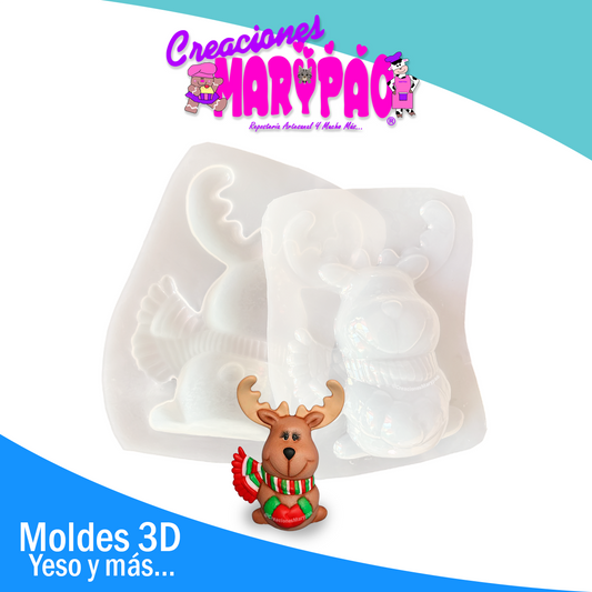 Molde para Alcancías de Yeso Reno 17.5 cm🦌