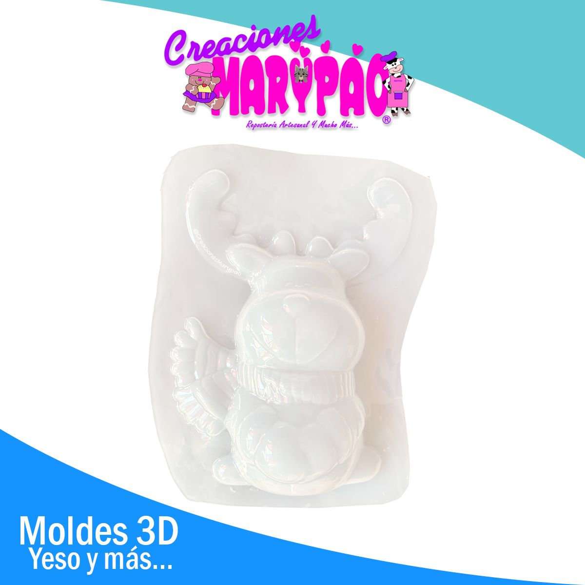 Molde para Alcancías de Yeso Reno 17.5 cm🦌