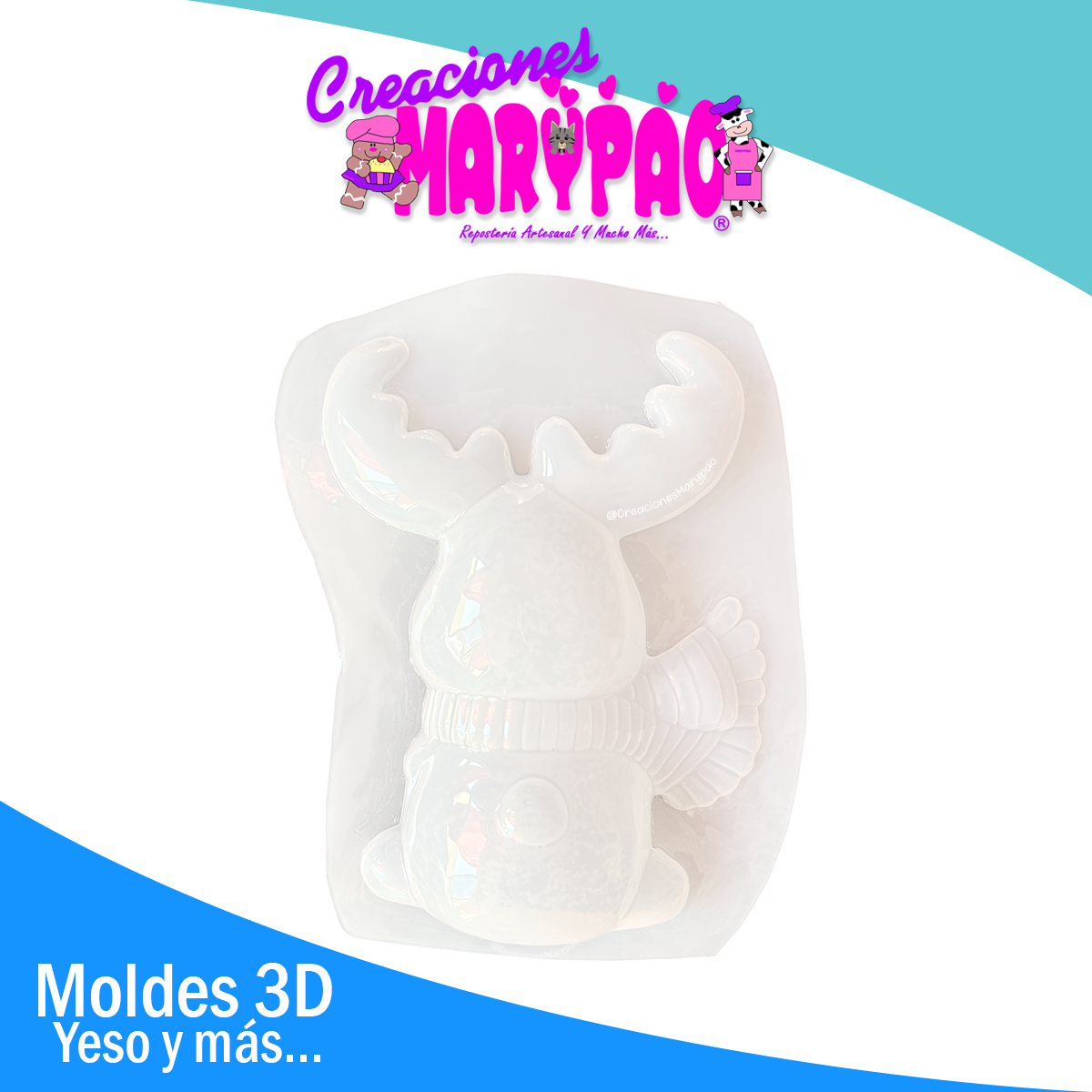 Molde para Alcancías de Yeso Reno 17.5 cm🦌