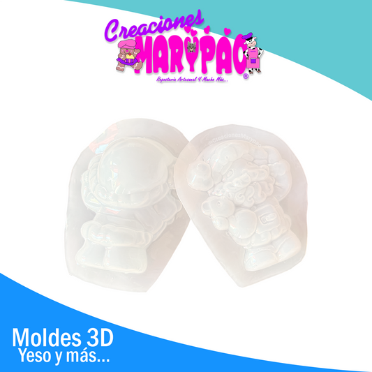 Molde para Alcancías de Yeso Santa Claus Mini 🎅